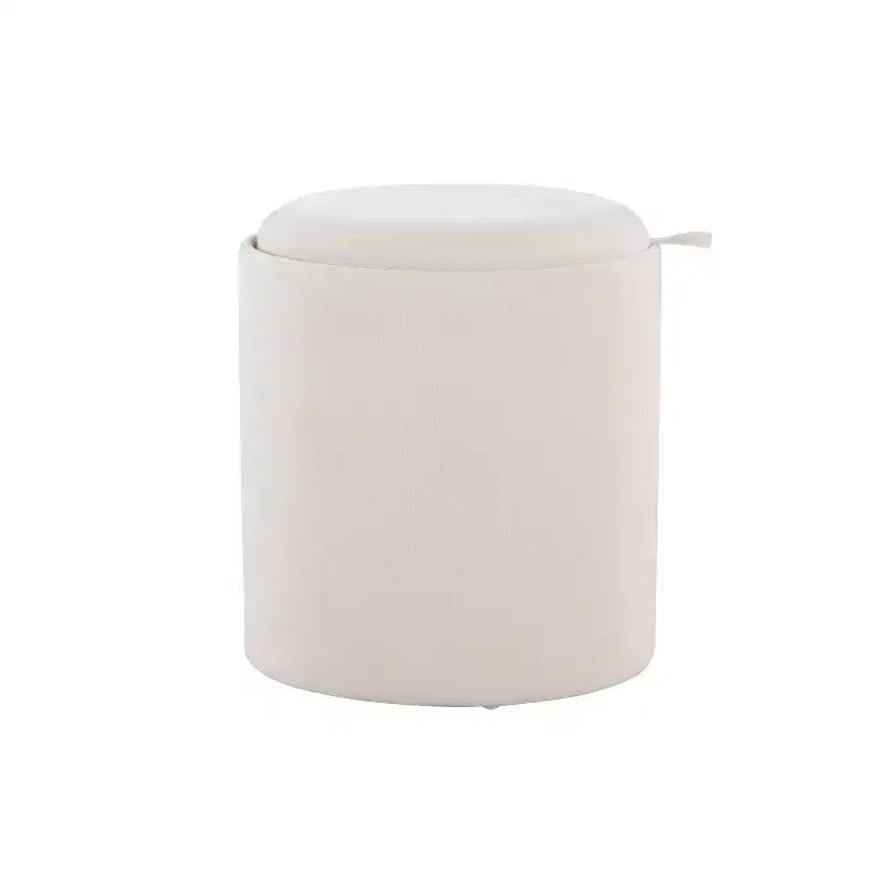 LumiSource Tray Lot de poufs gigognes Tissu/Bois naturel