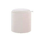 LumiSource Tray Lot de poufs gigognes Tissu/Bois naturel