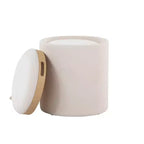 LumiSource Tray Lot de poufs gigognes Tissu/Bois naturel