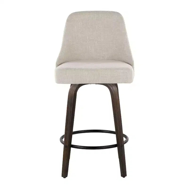 LumiSource Lot de 2 tabourets de bar à hauteur de comptoir cloutés Marcel