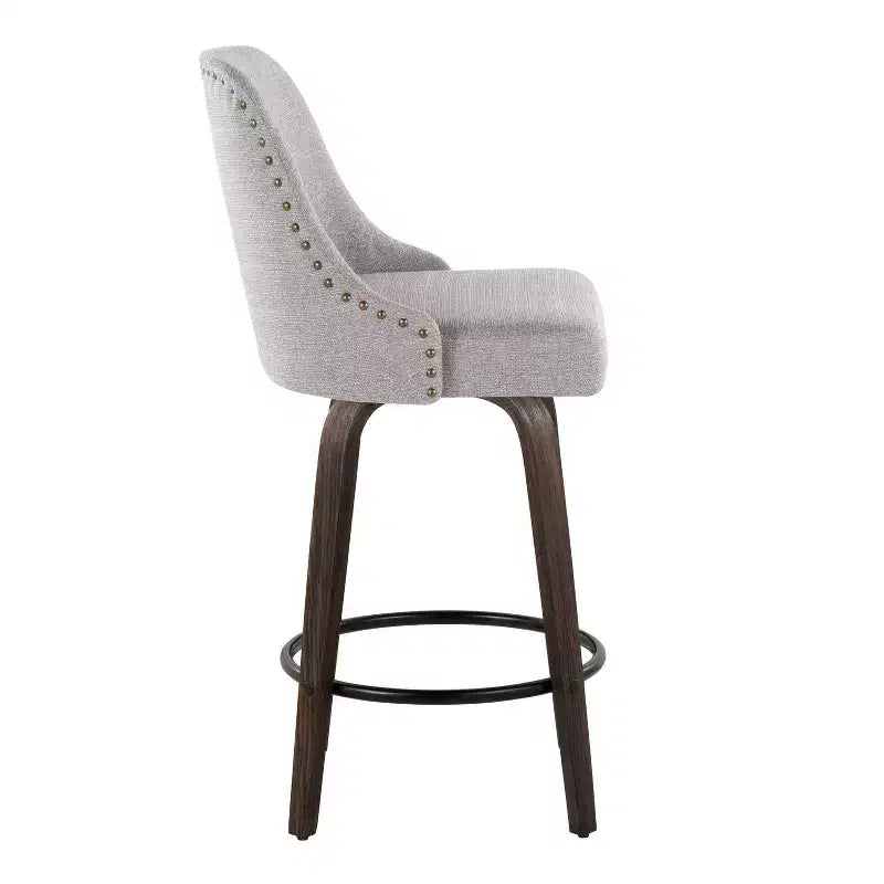 LumiSource Lot de 2 tabourets de bar à hauteur de comptoir cloutés Marcel