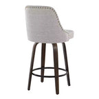LumiSource Lot de 2 tabourets de bar à hauteur de comptoir cloutés Marcel