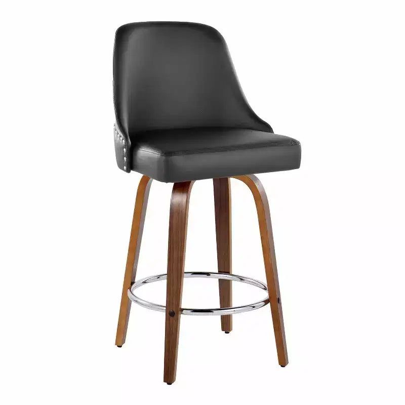 LumiSource Lot de 2 tabourets de bar à hauteur de comptoir cloutés Marcel