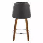 LumiSource Lot de 2 tabourets de bar à hauteur de comptoir cloutés Marcel