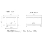 Table basse en métal Modesto - Alaterre Furniture