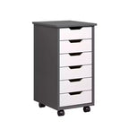 Chariot à roulettes étroit Trendfurn Omnia à 6 tiroirs