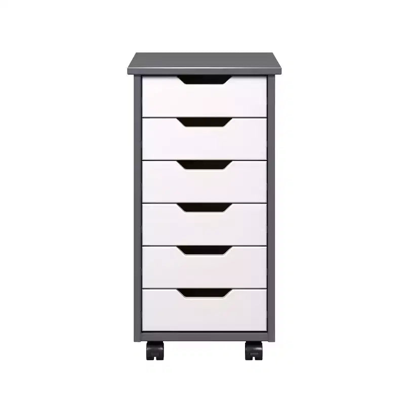 Chariot à roulettes étroit Trendfurn Omnia à 6 tiroirs