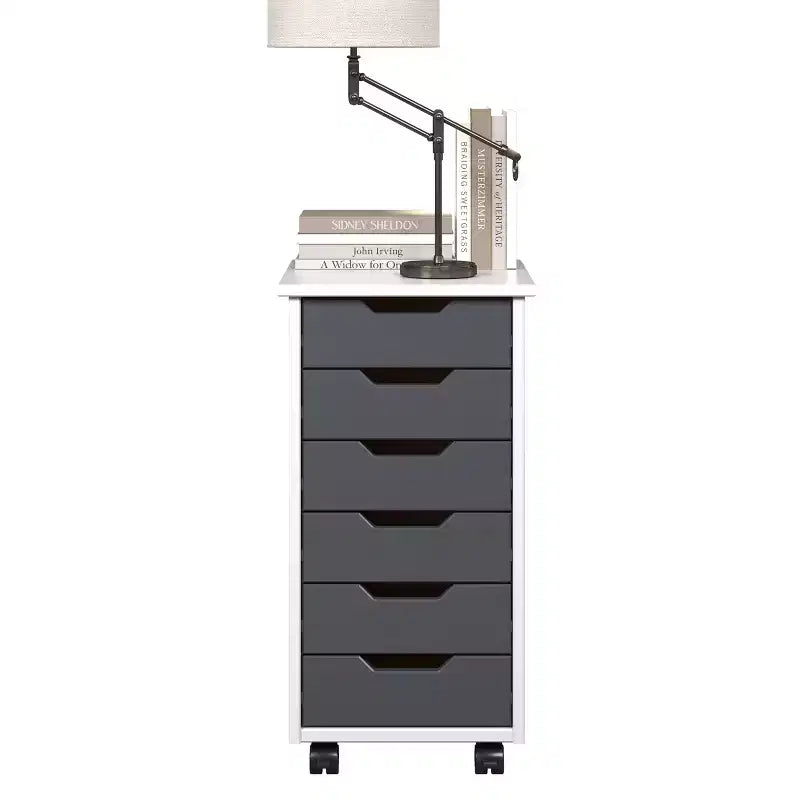 Chariot à roulettes étroit Trendfurn Omnia à 6 tiroirs