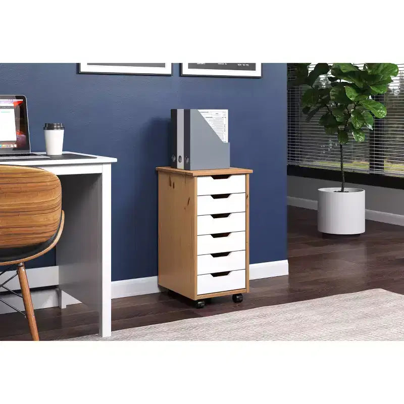Chariot à roulettes étroit Trendfurn Omnia à 6 tiroirs