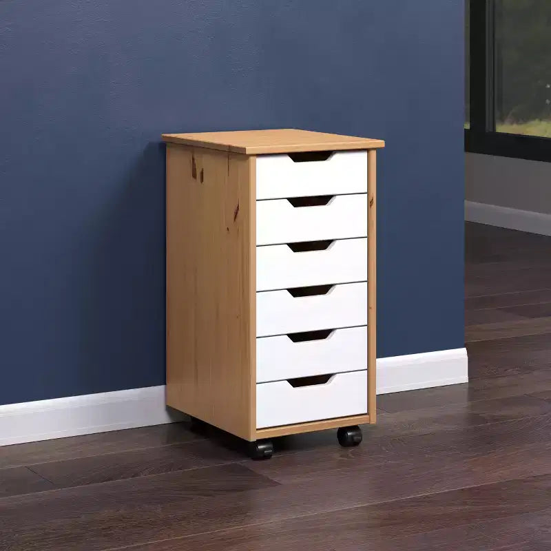 Chariot à roulettes étroit Trendfurn Omnia à 6 tiroirs