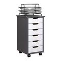 Chariot à roulettes étroit Trendfurn Omnia à 6 tiroirs
