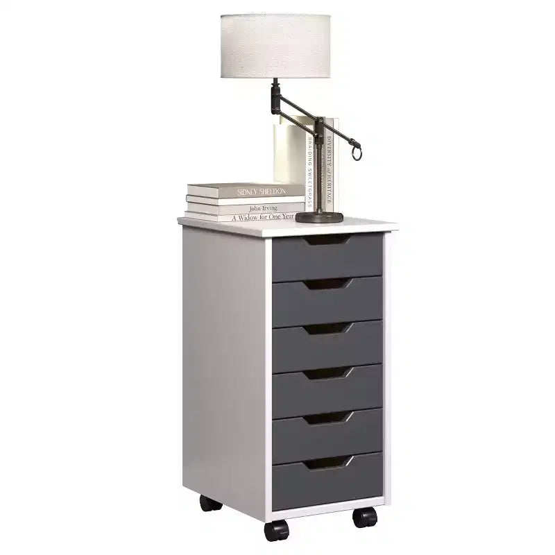 Chariot à roulettes étroit Trendfurn Omnia à 6 tiroirs