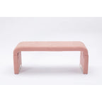 Banc avec pieds en métal doré