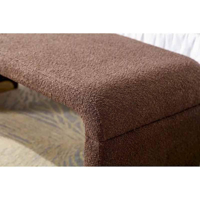 Banc avec pieds en métal doré