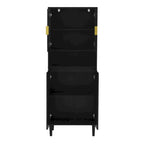 Meuble de rangement haut avec 2 portes vitrées et 2 portes, armoire moderne autoportante pour salle de bain, salle à manger ou salon
