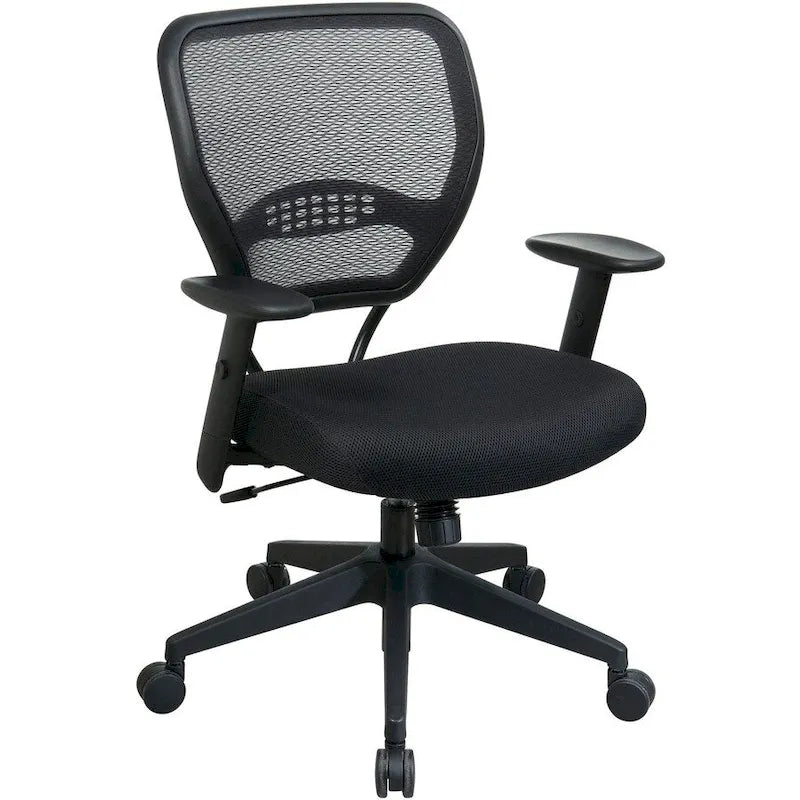 Chaise de bureau de direction dossier résille, noir